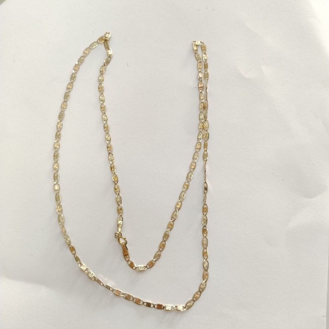 CADENA ORO, ORO COMBINADO 10 K 4.3 GRMS (SEMINUEVO)