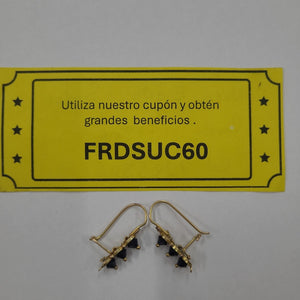 ARETES PAR ORO 14 K 2,30 GRMS (SEMINUEVO)