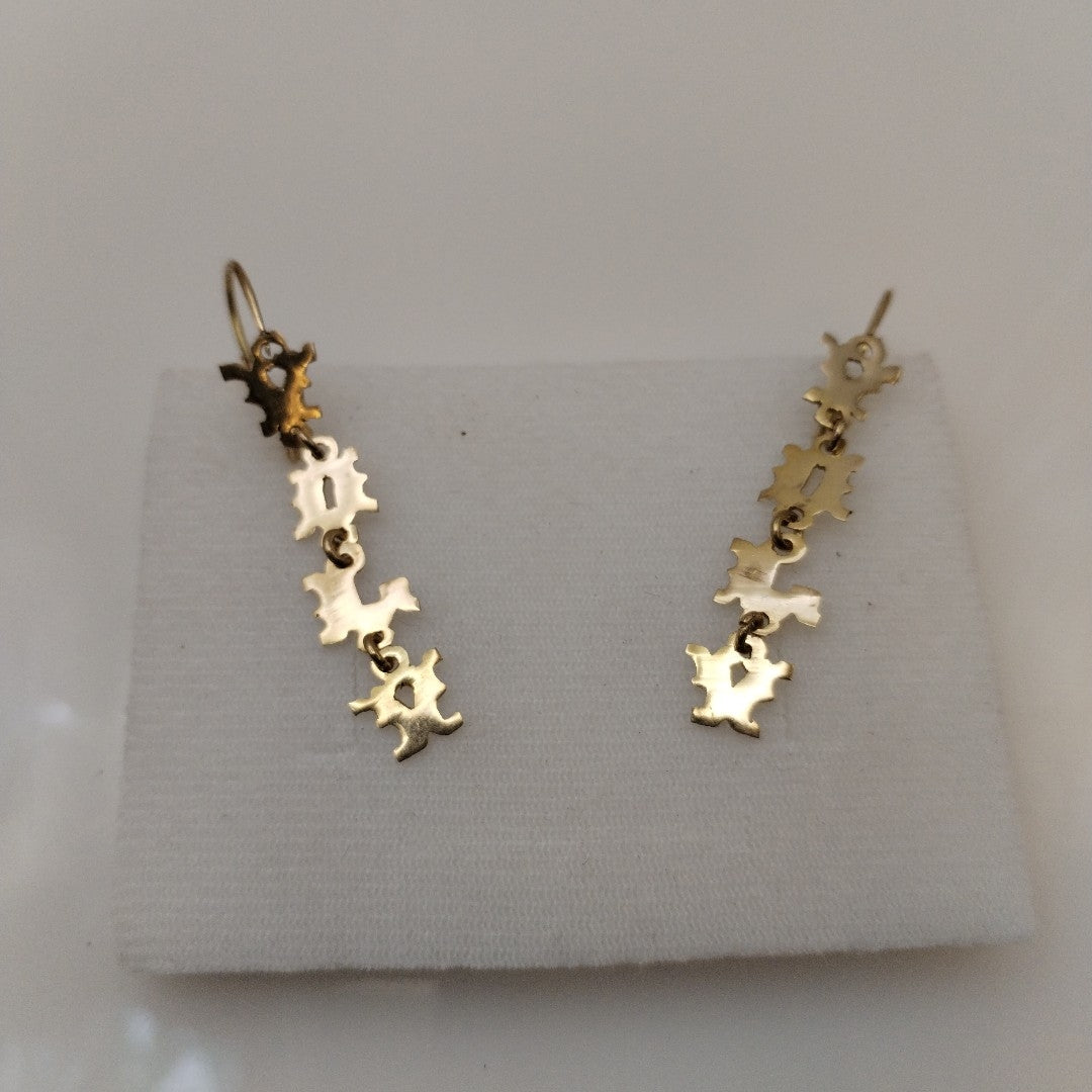 ARETES PAR ORO 10 K 3.3 GRMS (SEMINUEVO)