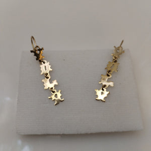 ARETES PAR ORO 10 K 3.3 GRMS (SEMINUEVO)