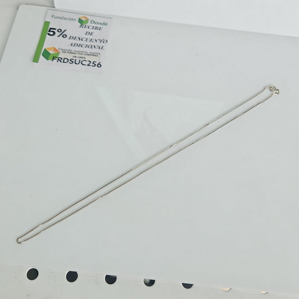 CADENA ORO,ORO BLANCO 14 K 2,00 GRMS (SEMINUEVO)