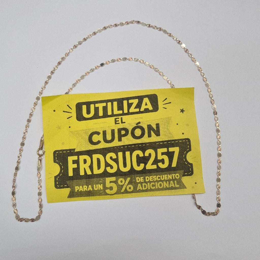 CADENA ORO,ORO COMBINADO 14 K 1,40 GRMS (SEMINUEVO)