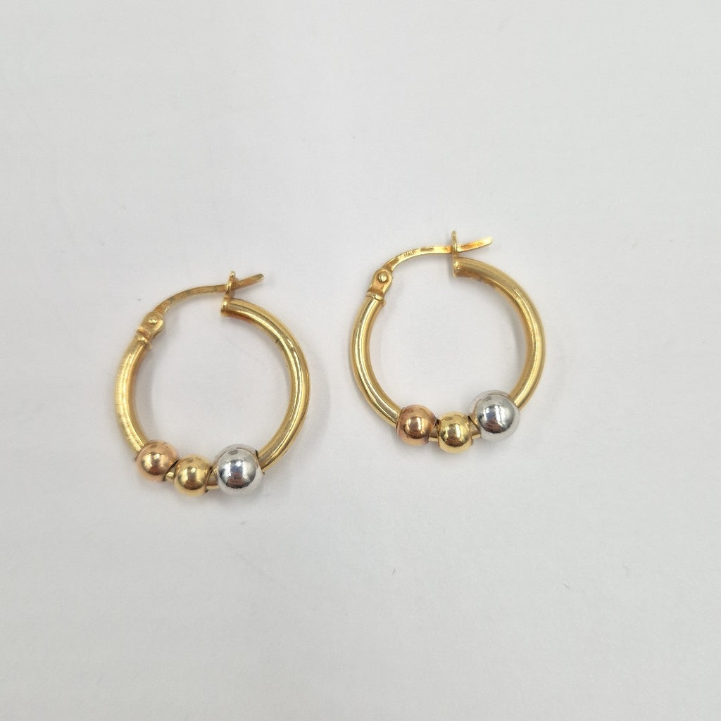 ARRACADAS PAR ORO 14 K 1,80 GRMS (SEMINUEVO)