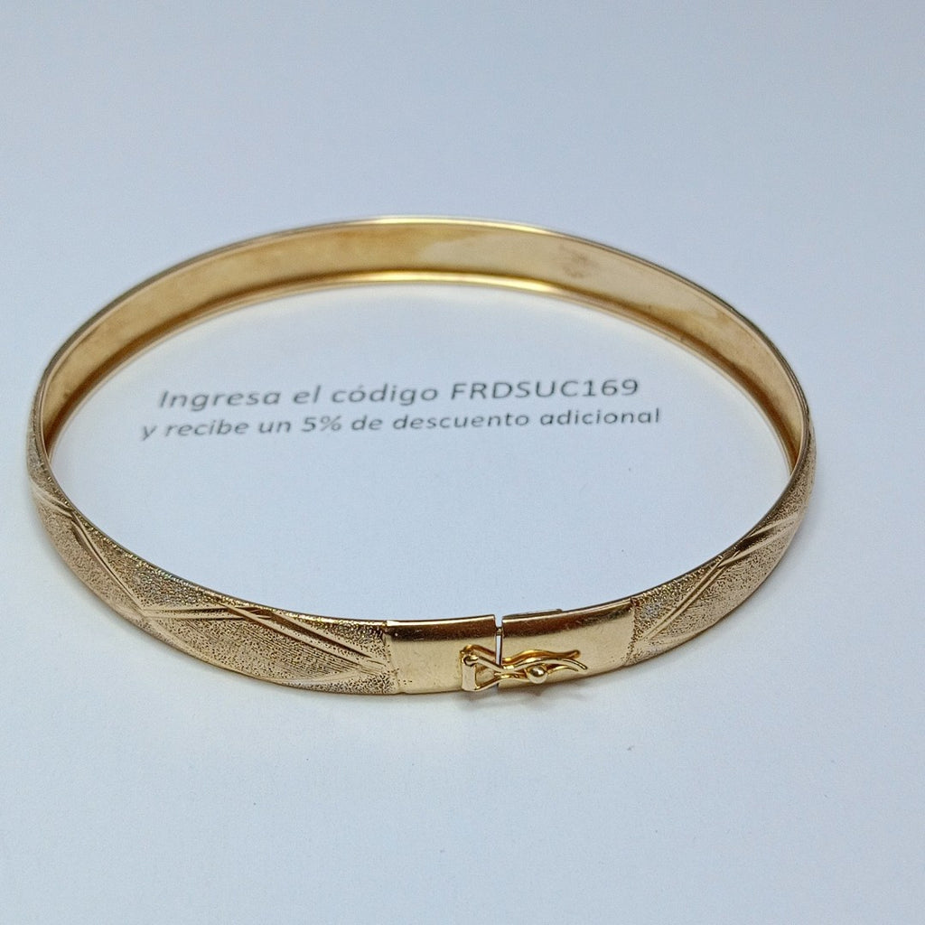 PULSERA RIGIDA ORO 14 K 7,50 GRMS (SEMINUEVO)
