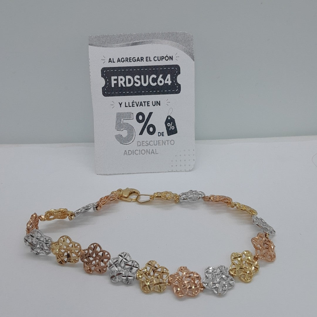 PULSERA ORO COMBINADO 10 K 3,10 GRMS (SEMINUEVO)