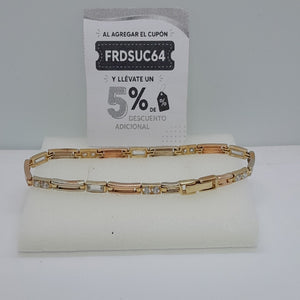 PULSERA ORO COMBINADO 10 K 11,00 GRMS (SEMINUEVO)