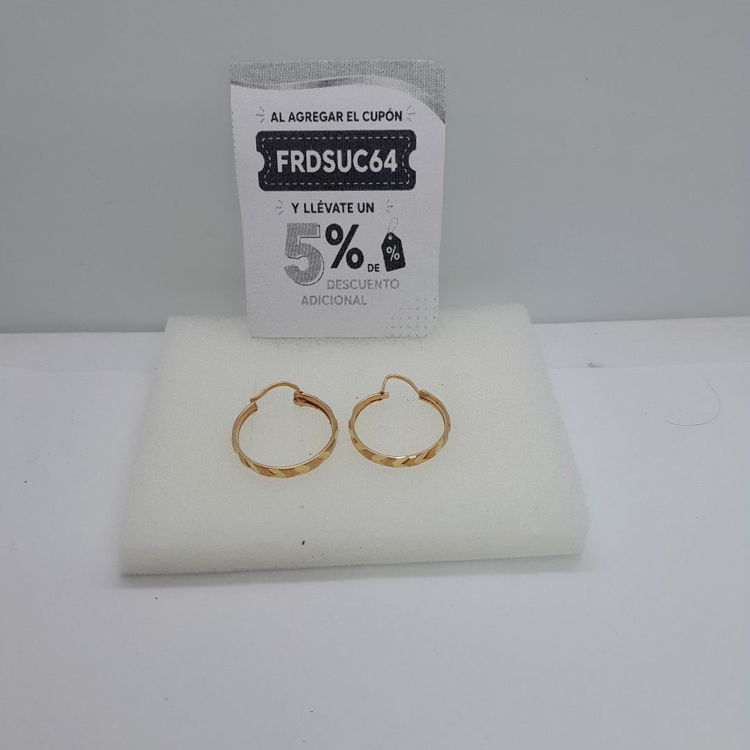 ARRACADAS PAR ORO 14 K 2,00 GRMS (SEMINUEVO)