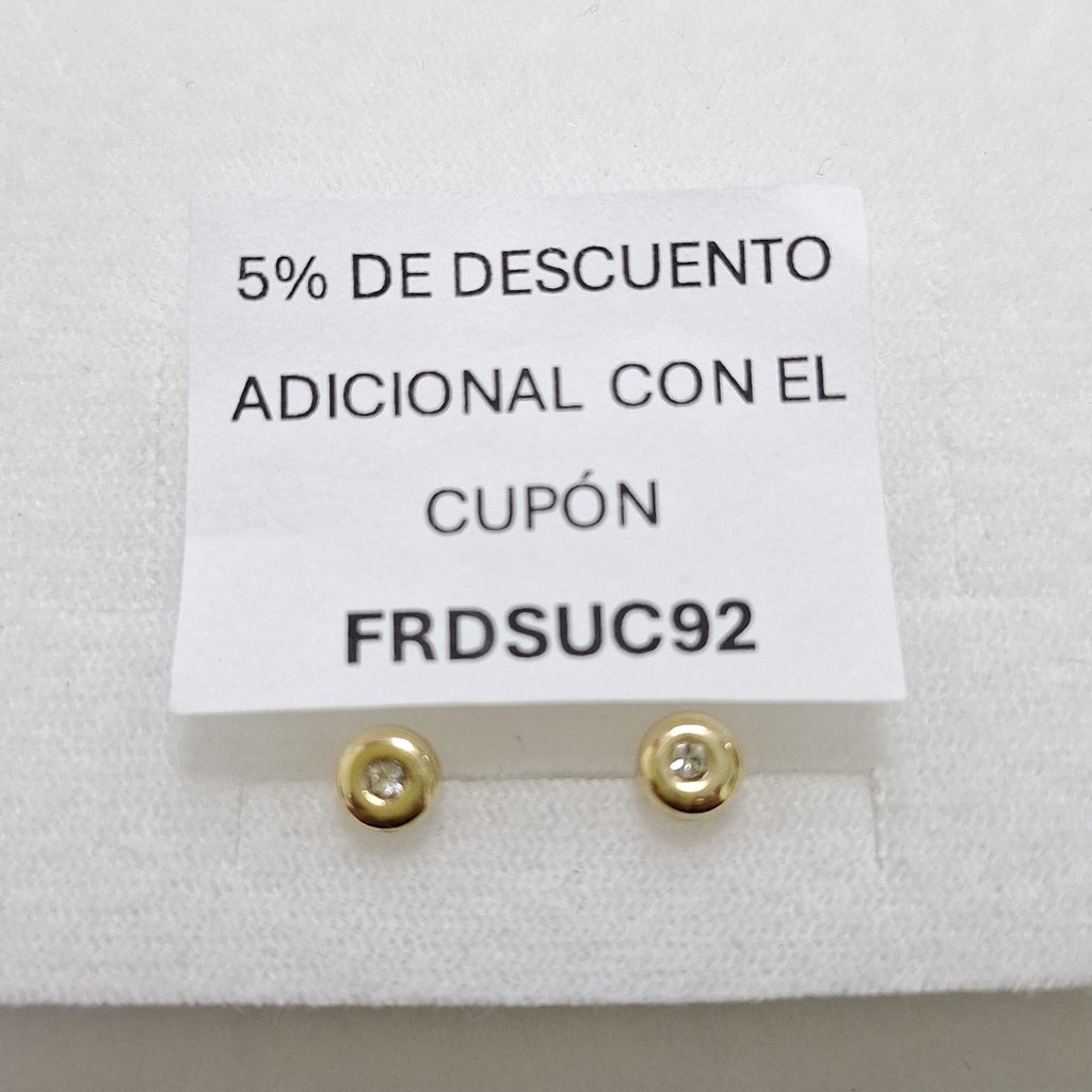 BROQUELES BROQUEL C CIRCONIA 14K 0.27 GR (NUEVO)