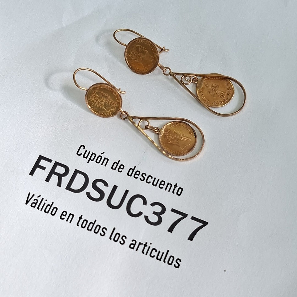 ARETES PAR ORO 10 K 4 GRMS (SEMINUEVO)