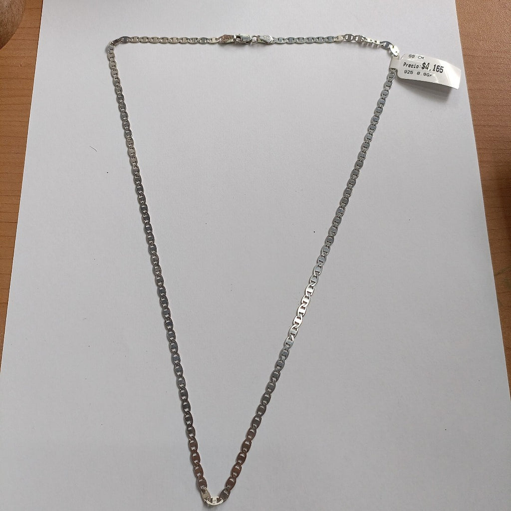 CADENA TEJIDO GUCHI PLATA .925 60 CM 8.8 GR (NUEVO)