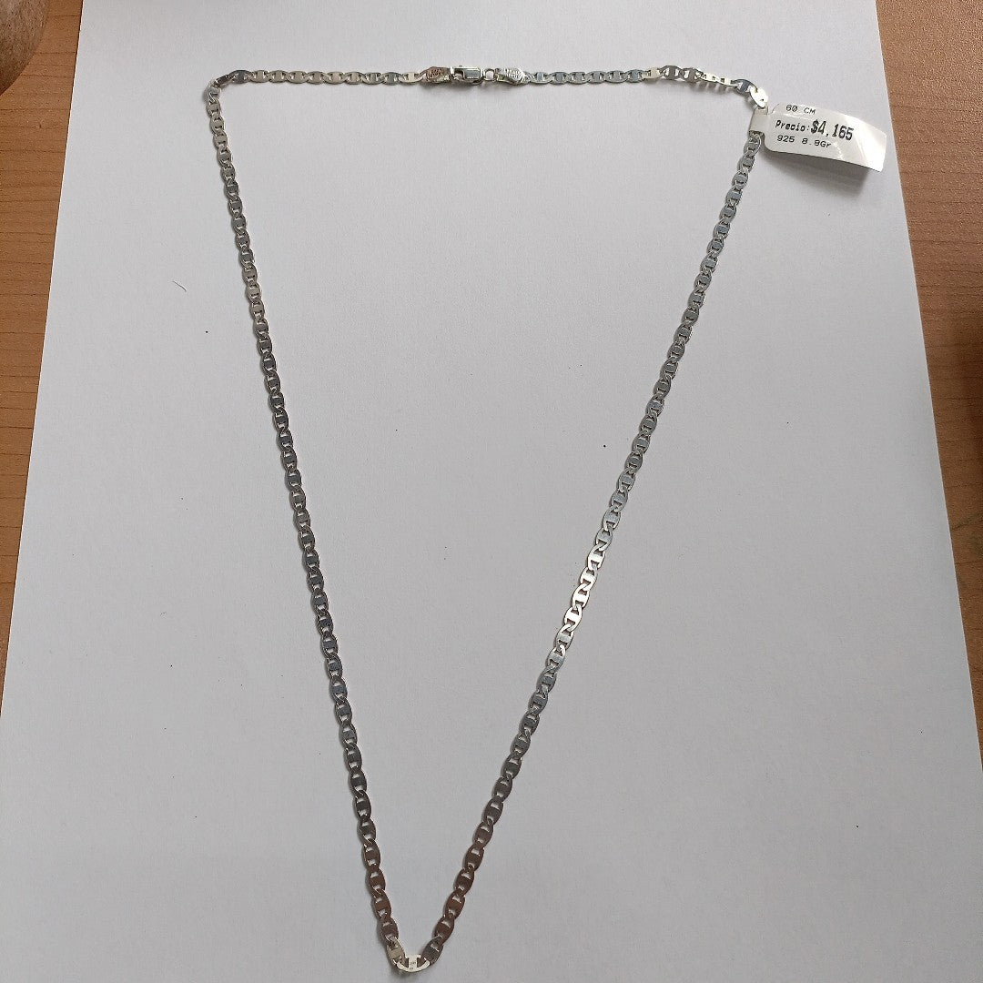 CADENA TEJIDO GUCHI PLATA .925 60 CM 8.8 GR (NUEVO)