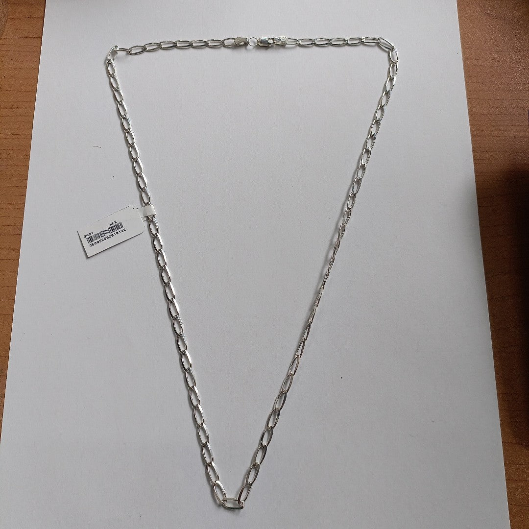 CADENA TEJIDO ESLABONES PLATA .925 60 CM 10.6 GR (NUEVO)