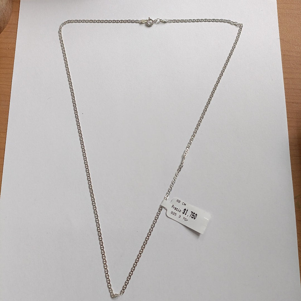 CADENA TEJIDO GUCHI PLATA .925 60 CM 3.7 GR (NUEVO)