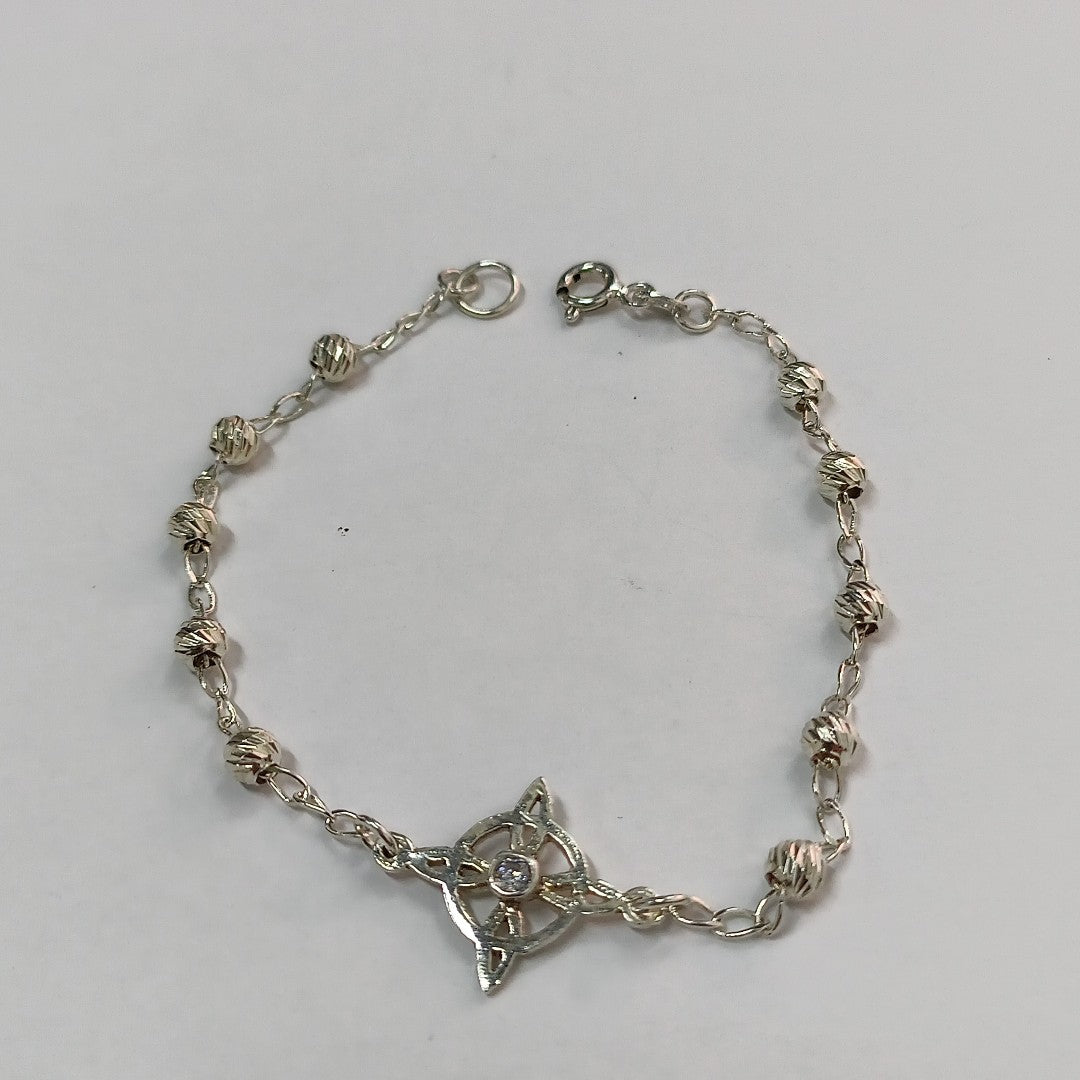 PULSERA TEJIDO ESPECIAL PLATA .925 18 CM 2.9 GR (NUEVO)