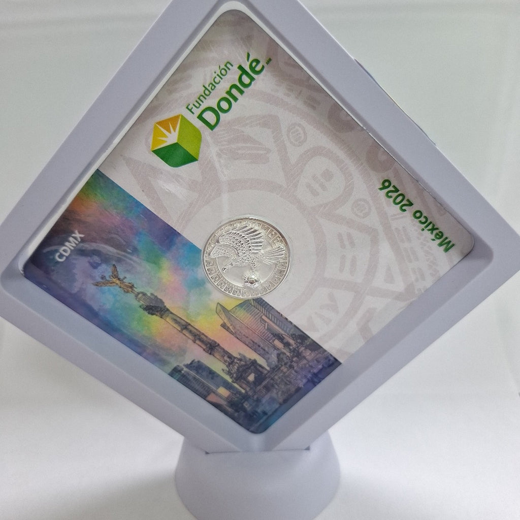 MEDALLA CONMEMORATIVA FRD FÚTBOL MOTIVO ÁGUILA PLATA .925 8.9 GR (NUEVO)