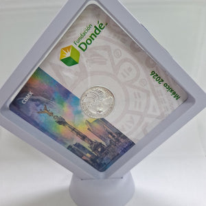 MEDALLA CONMEMORATIVA FRD FÚTBOL MOTIVO ÁGUILA PLATA .925 8.9 GR (NUEVO)