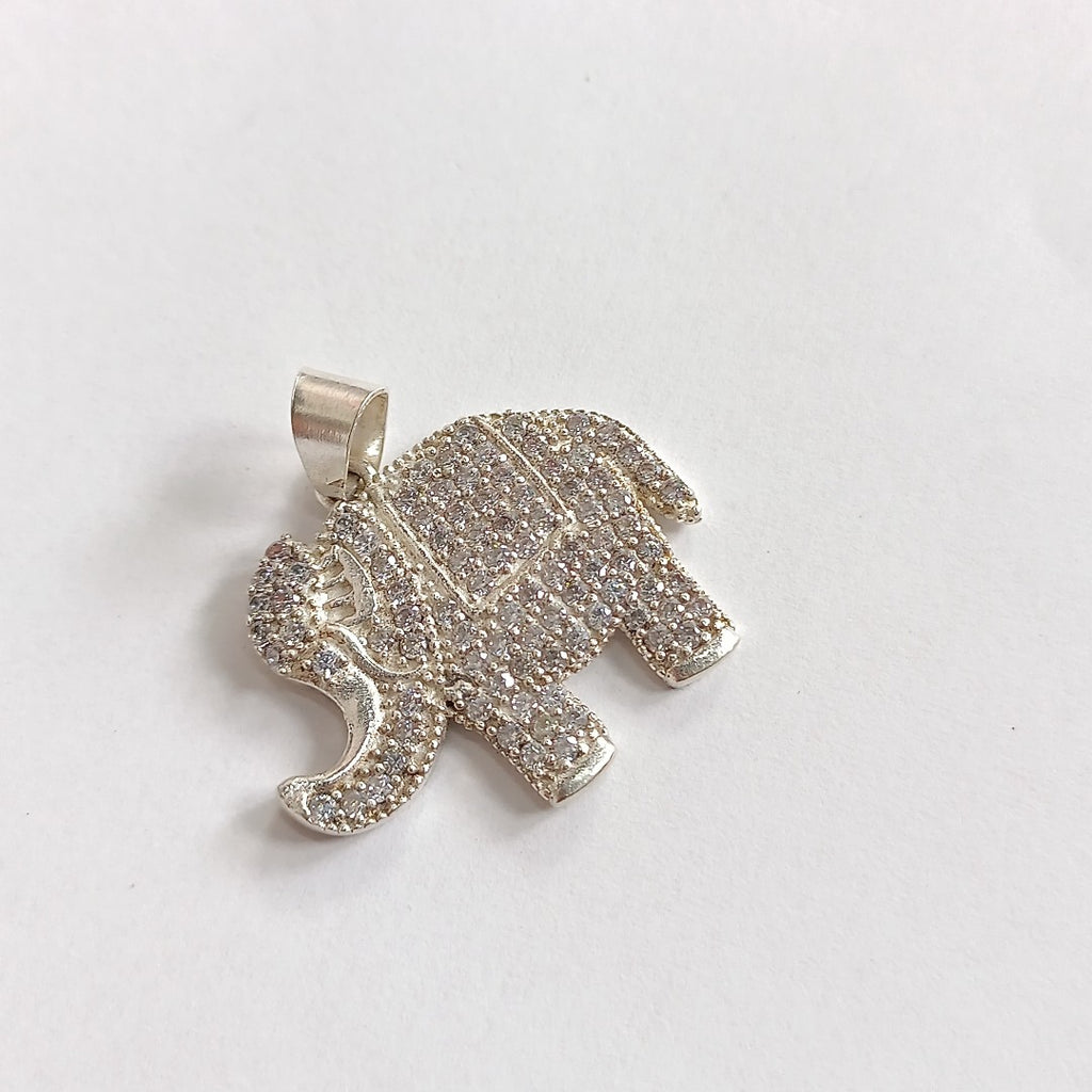 DIJE ELEFANTE C/CIRCONIAS PLATA .925 5.4 GR (NUEVO)