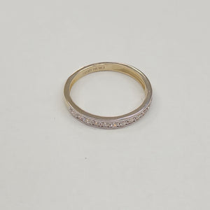 ANILLO ANILLITO C CIRCONIAS 14K 9 TALLA 2.4 GR (NUEVO)