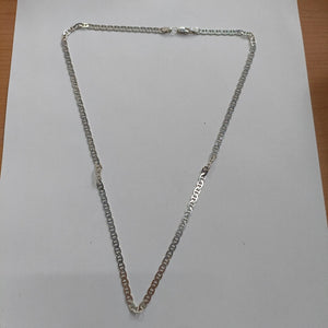 CADENA TEJIDO GUCHI PLATA .925 55 CM 12.6 GR (NUEVO)