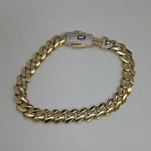 PULSERA CABALLERO MONACO ORO 14K 14.7 (NUEVO)