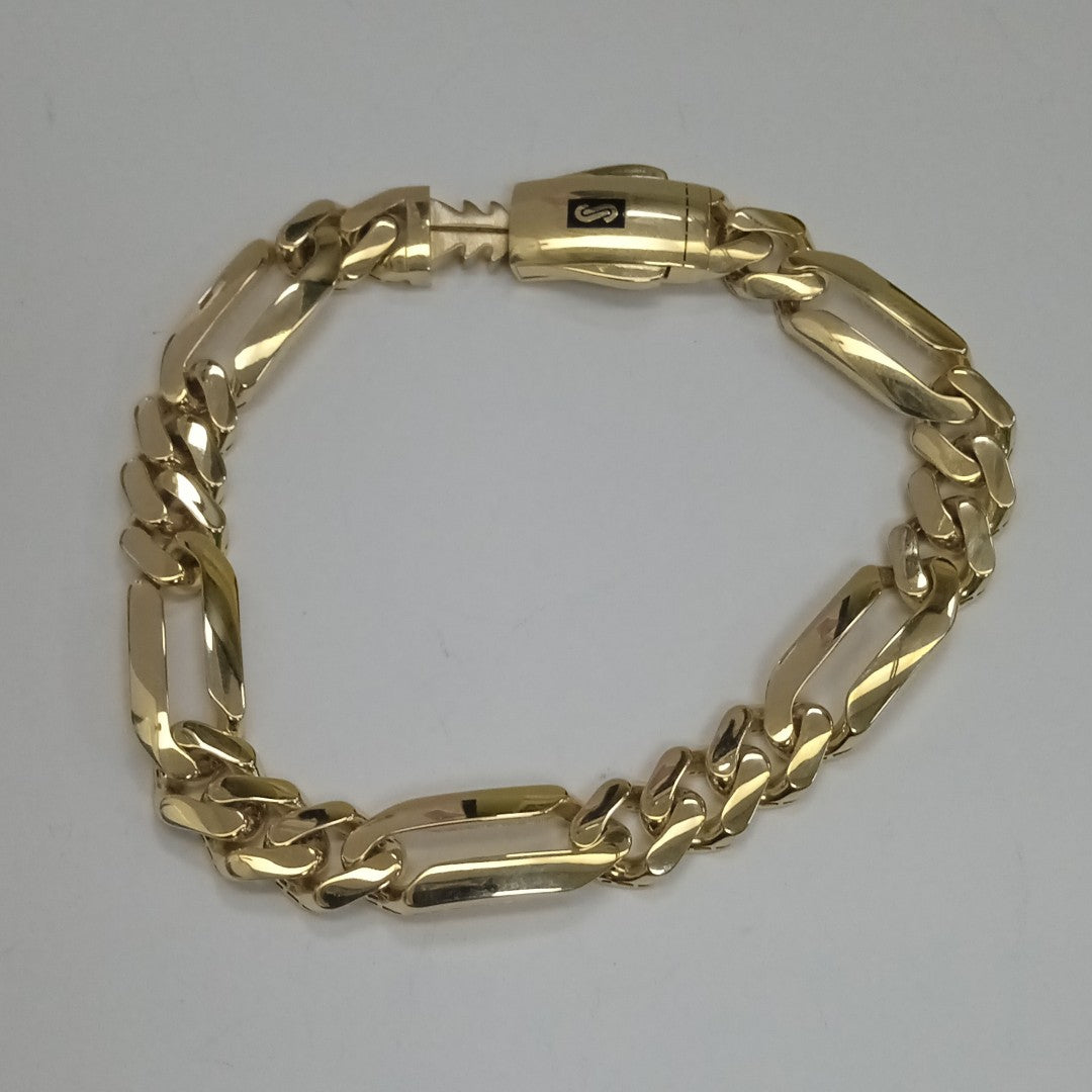 PULSERA CABALLERO MONACO ORO 14K 13.2 (NUEVO)