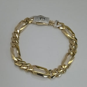PULSERA CABALLERO MONACO ORO 14K 14.3 (NUEVO)