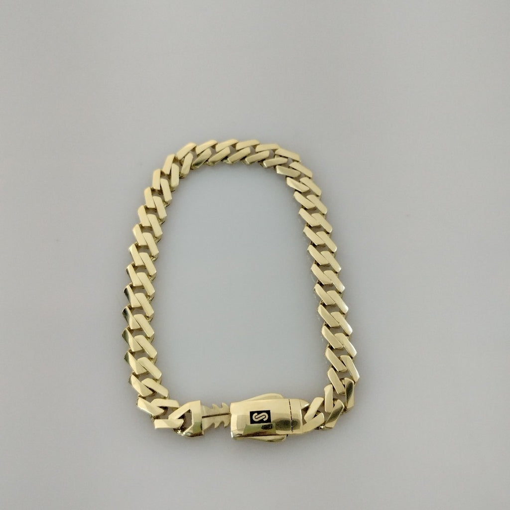PULSERA CABALLERO MONACO ORO 14K 10.8 (NUEVO)