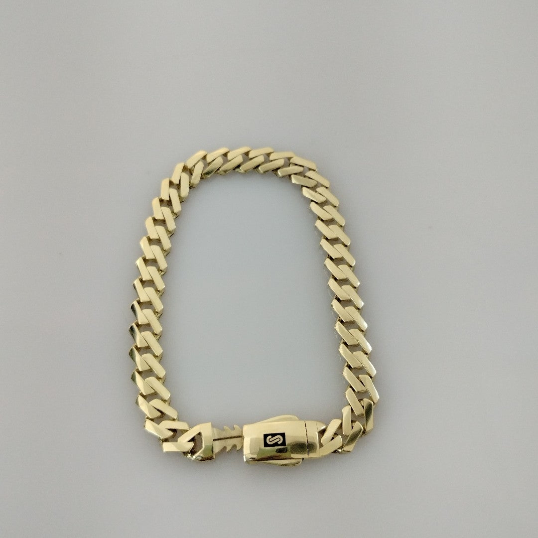 PULSERA CABALLERO MONACO ORO 14K 10.8 (NUEVO)