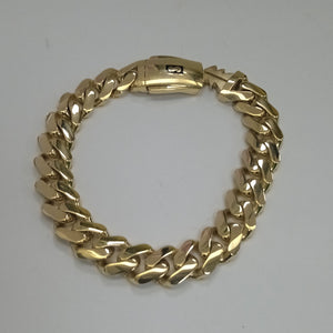 PULSERA CABALLERO MONACO ORO 14K 17.5 (NUEVO)