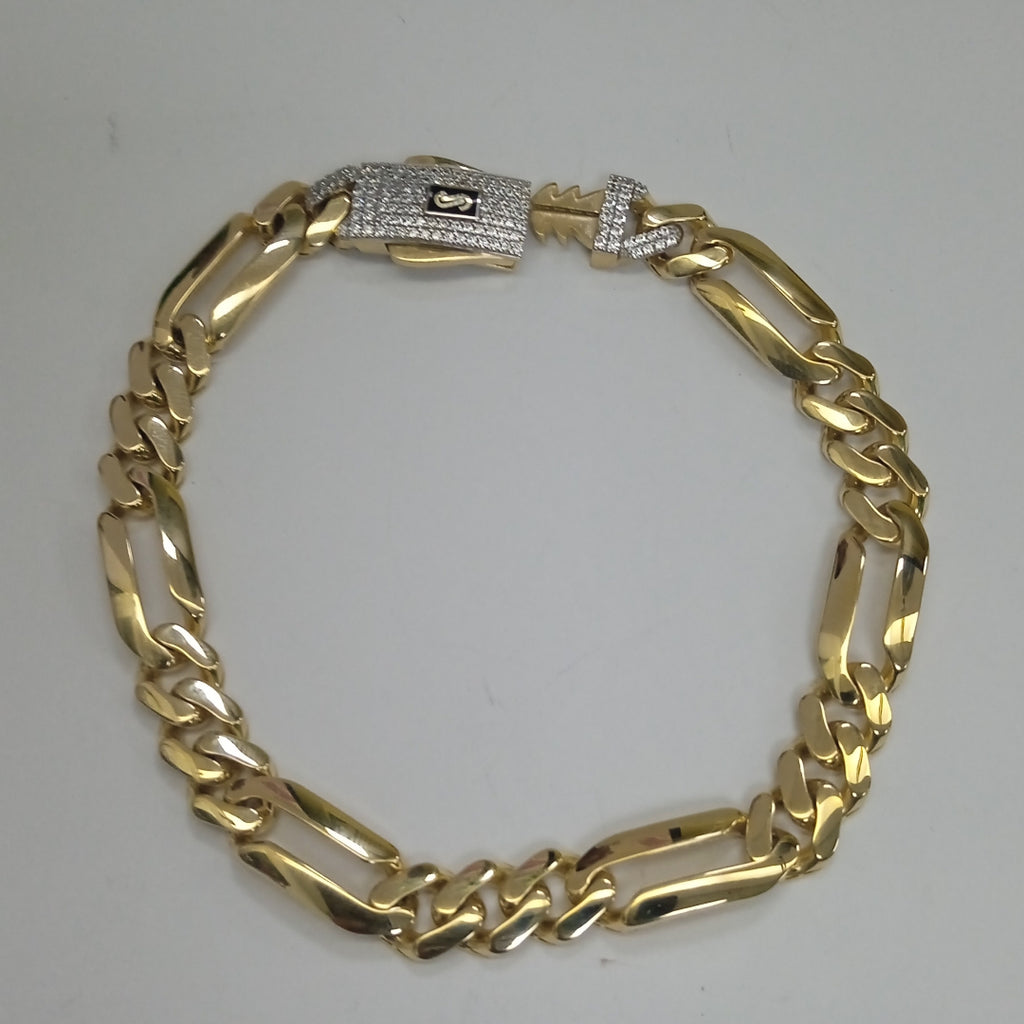 PULSERA CABALLERO MONACO ORO 14K 11 (NUEVO)
