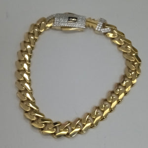 PULSERA MONACO ORO 14K 10 (NUEVO)
