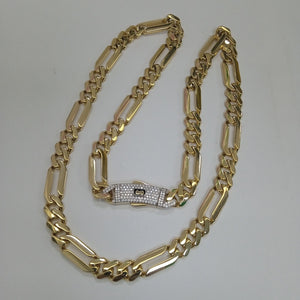 CADENA MONACO ORO 14K 34 (NUEVO)