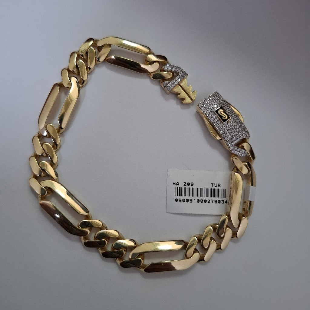 PULSERA CABALLERO MONACO ORO 14K 14.9 (NUEVO)