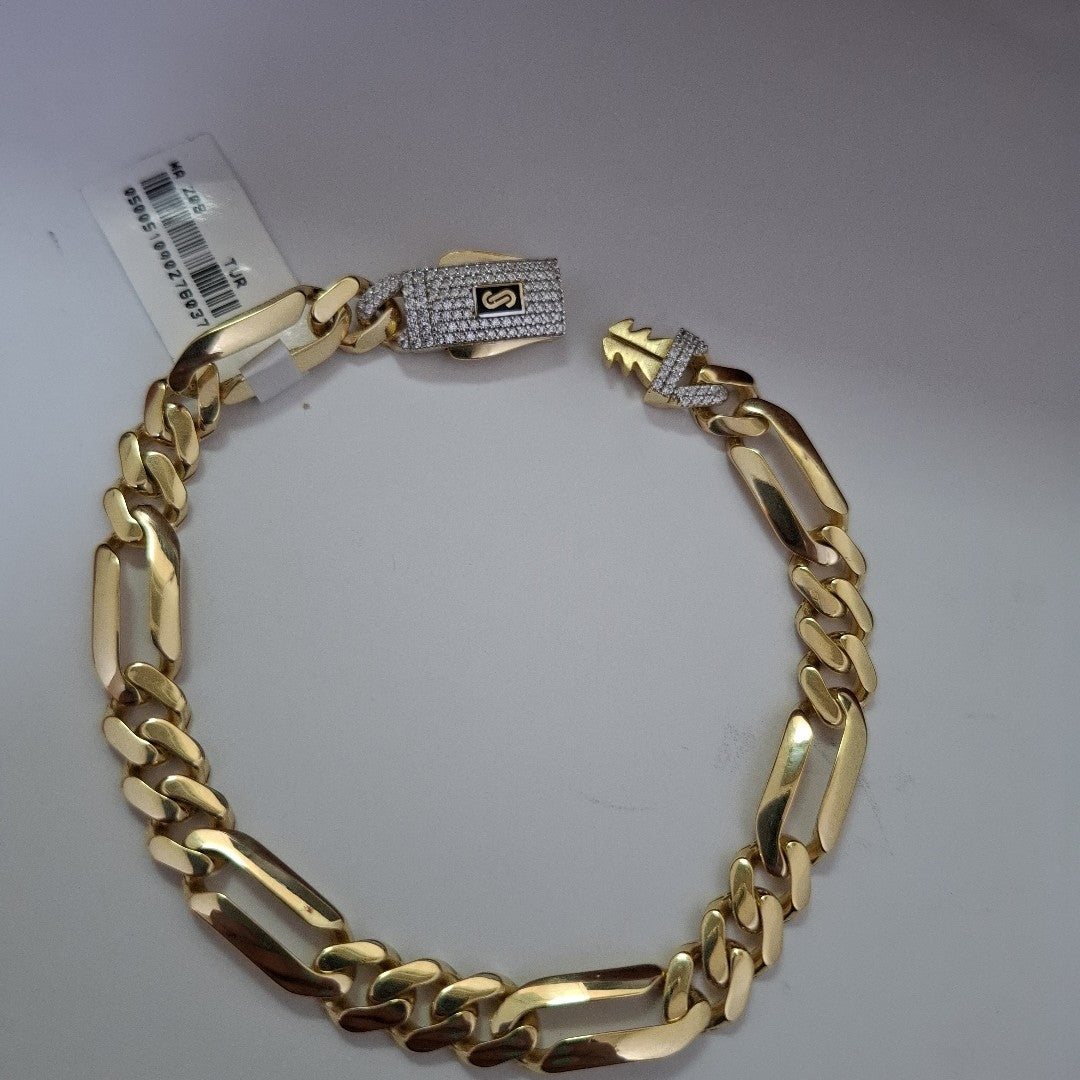 PULSERA CABALLERO MONACO ORO 14K 11.1 (NUEVO)