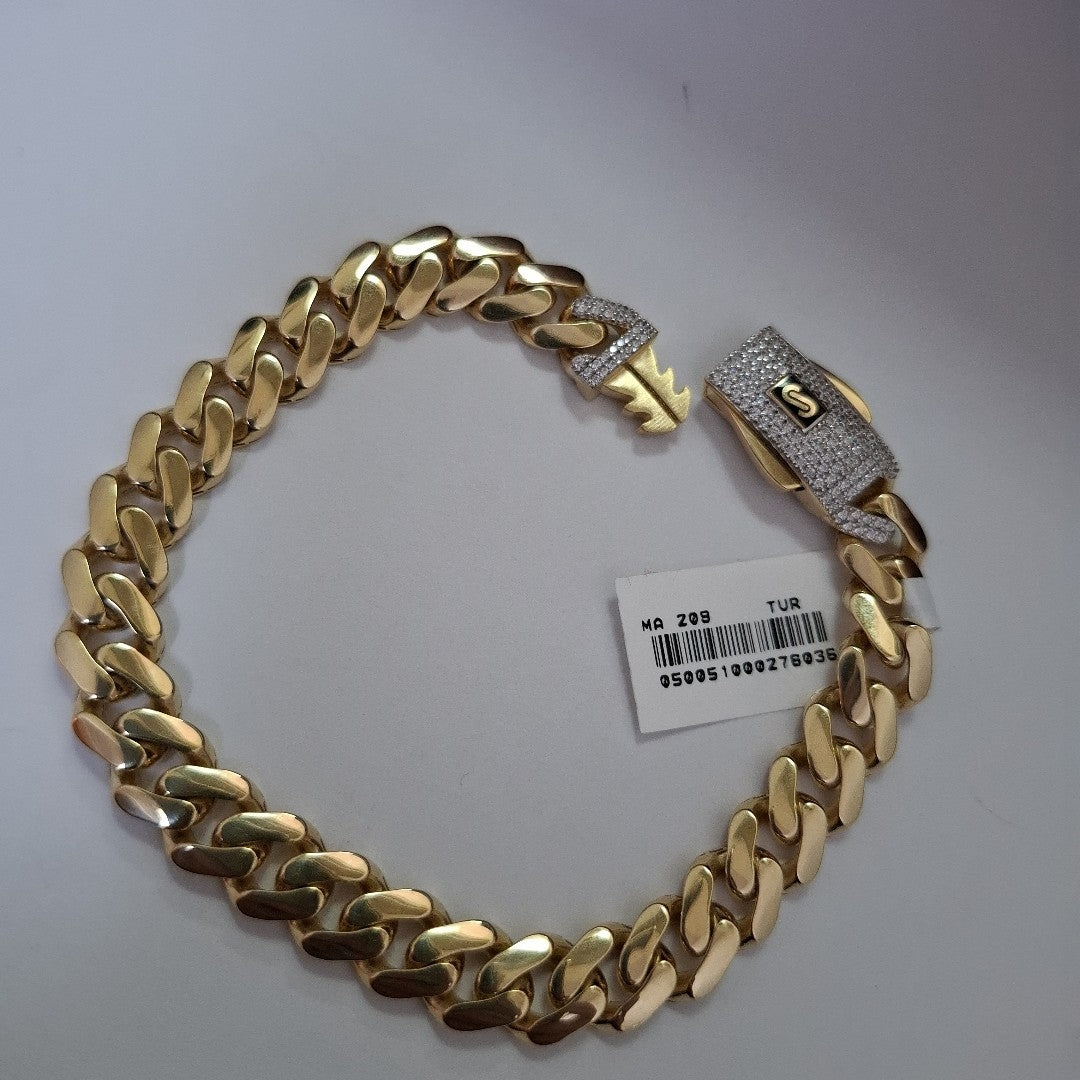 PULSERA CABALLERO MONACO ORO 14K 14.8 (NUEVO)
