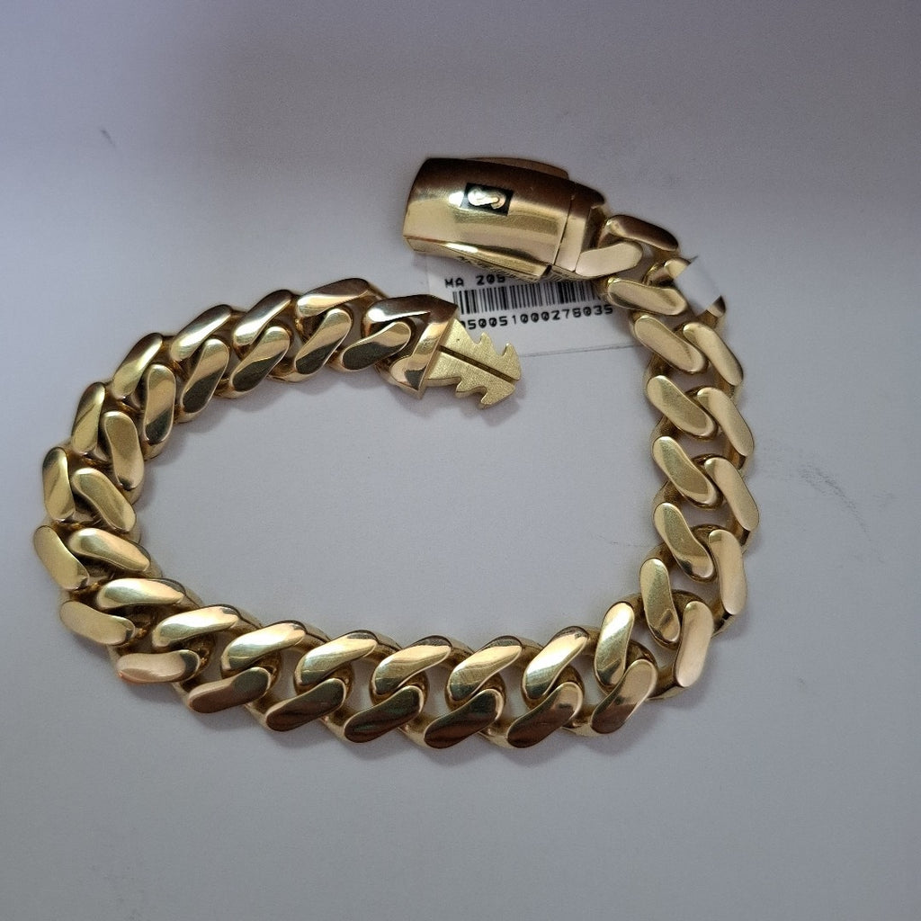 PULSERA CABALLERO MONACO ORO 14K 18.2 (NUEVO)
