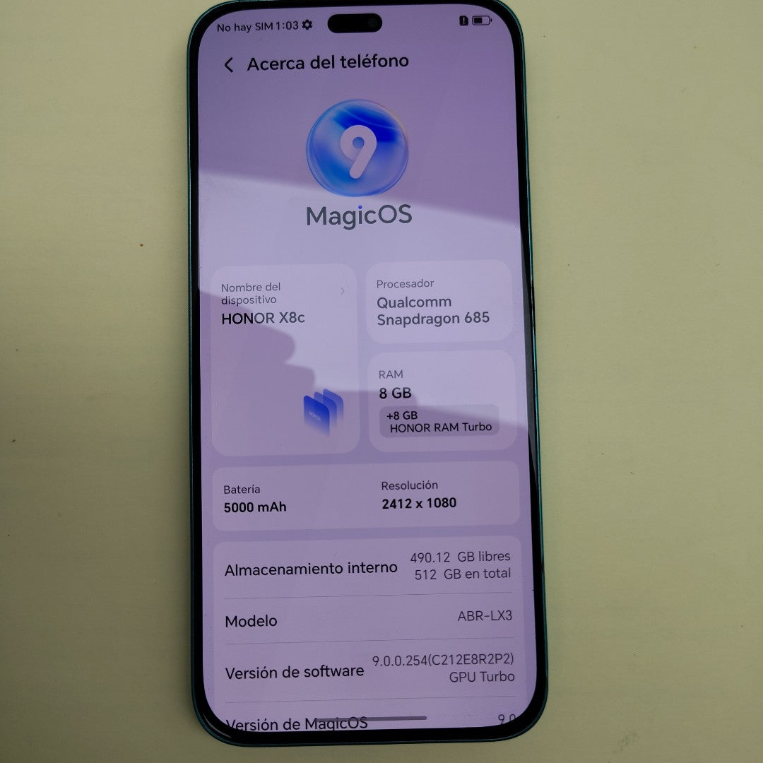 CELULAR HONOR X8C ABR-LX3 (2025) 512 GB 8 GB RAM (SEMINUEVO)