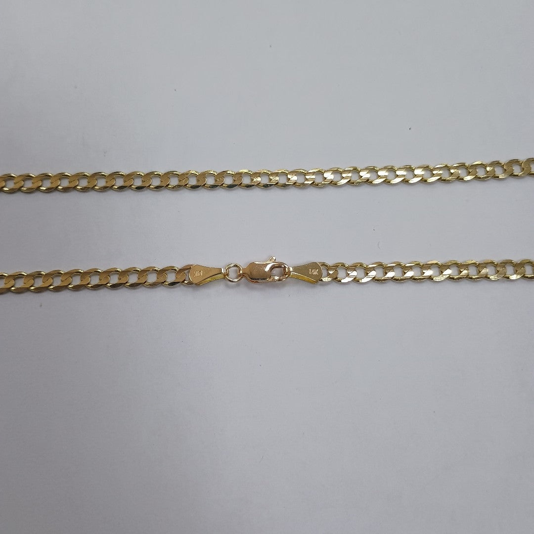 CADENA BARBADA 14K 55 CM 12.6 GR (NUEVO)
