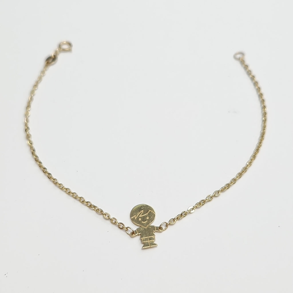 PULSERA TEJIDO ESPECIAL FIG NIÑO 14K 18 CM 1.5 GR (NUEVO)