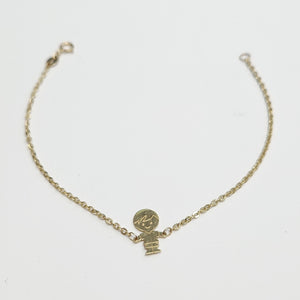 PULSERA TEJIDO ESPECIAL FIG NIÑO 14K 18 CM 1.5 GR (NUEVO)