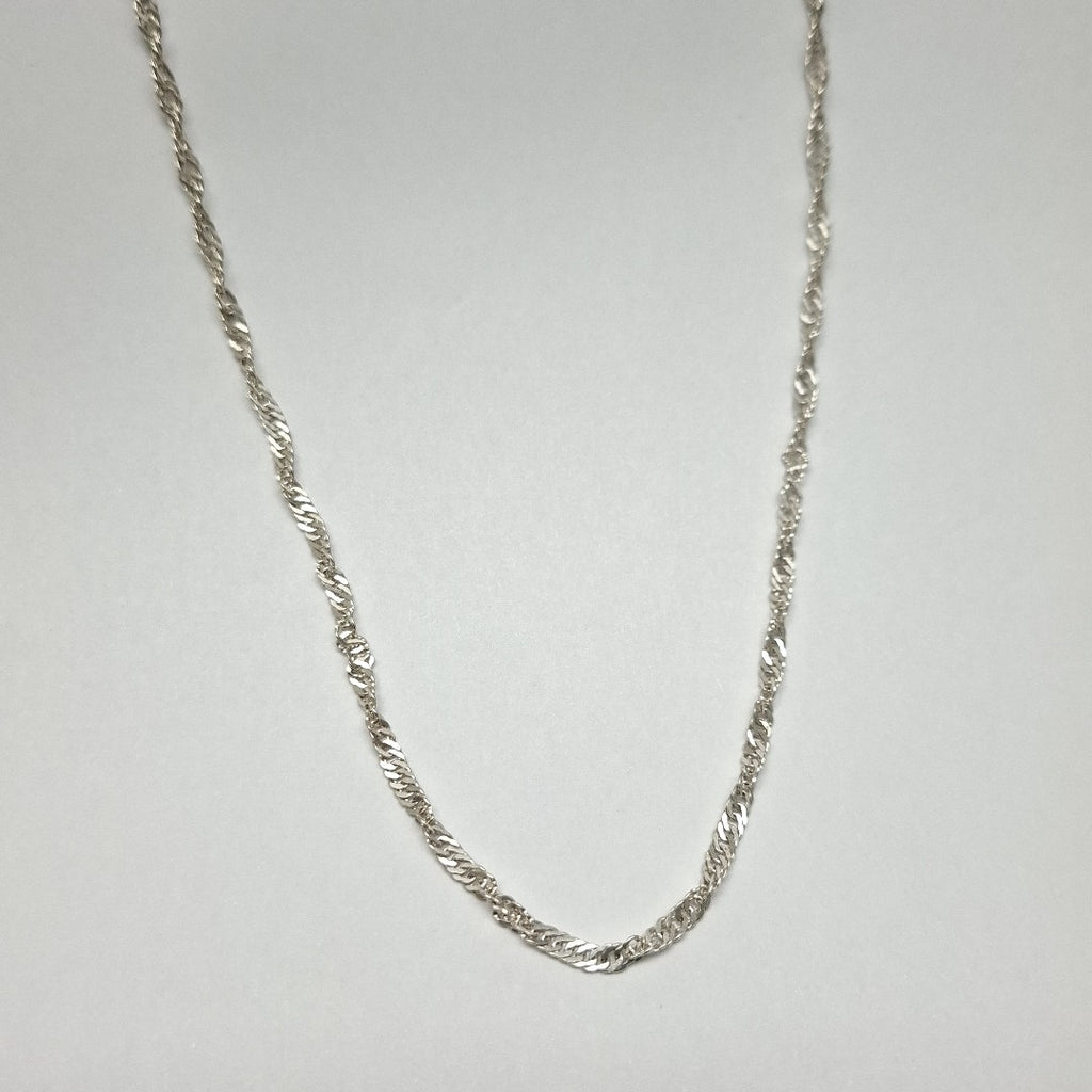 CADENA TEJIDO MEDIO TORZAL PLATA .925 55 CM 6.4 GR (NUEVO)