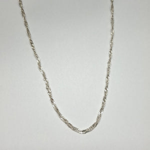 CADENA TEJIDO MEDIO TORZAL PLATA .925 55 CM 6.4 GR (NUEVO)