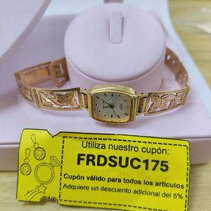 RELOJ CAJA ACERO PULSO ORO ORO 10 K 22.4 GRMS (SEMINUEVO)