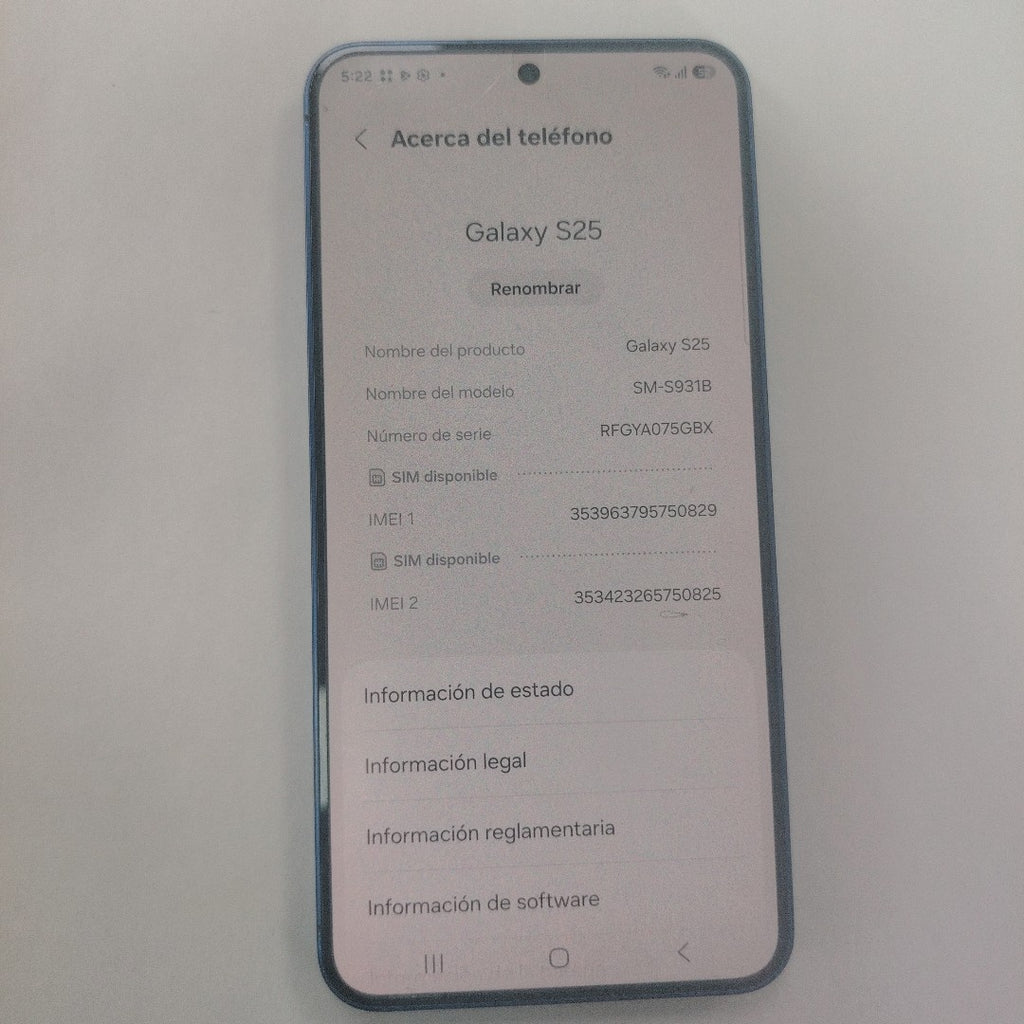 CELULAR SAMSUNG GALAXY S25 SM-S931B (2025) 256 GB 12 GB RAM (SEMINUEVO)
