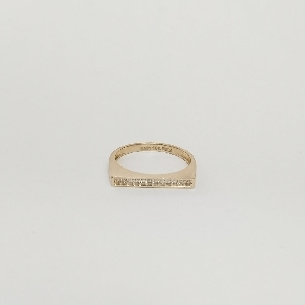 ANILLOS C/CIRCONIA ORO 10K TALLA 7 1.8 GR (NUEVO)