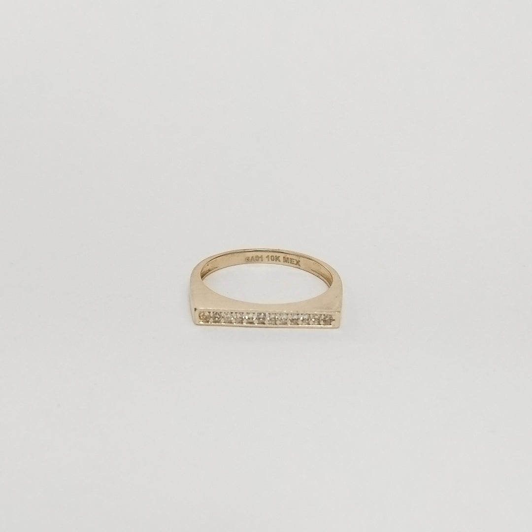 ANILLOS C/CIRCONIA ORO 10K TALLA 7 1.8 GR (NUEVO)