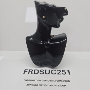 BROQUELES BROQUEL FIG ESFERA 14K 0.1408 GR (NUEVO)