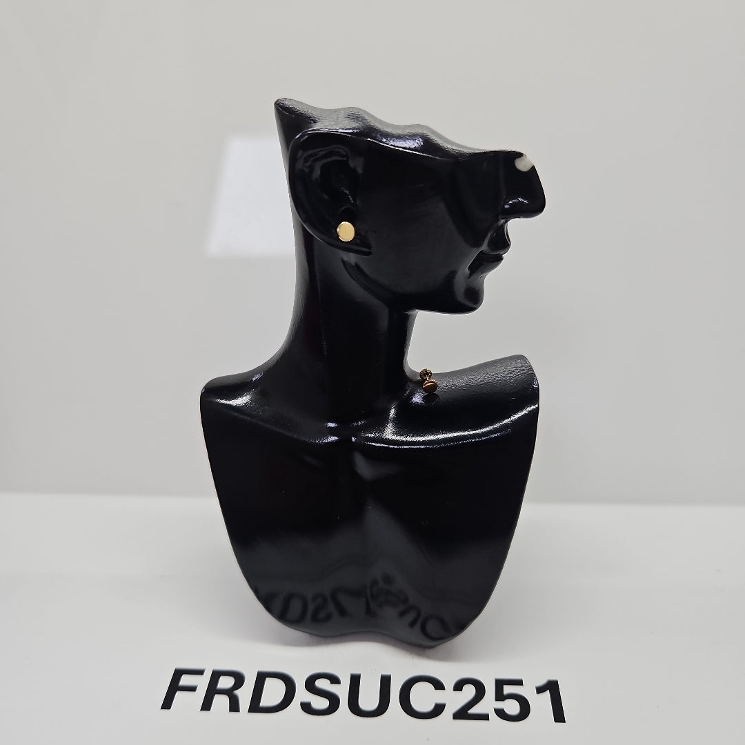 BROQUELES BROQUEL FIG TAPON REDONDO 14K 0.1408 GR (NUEVO)