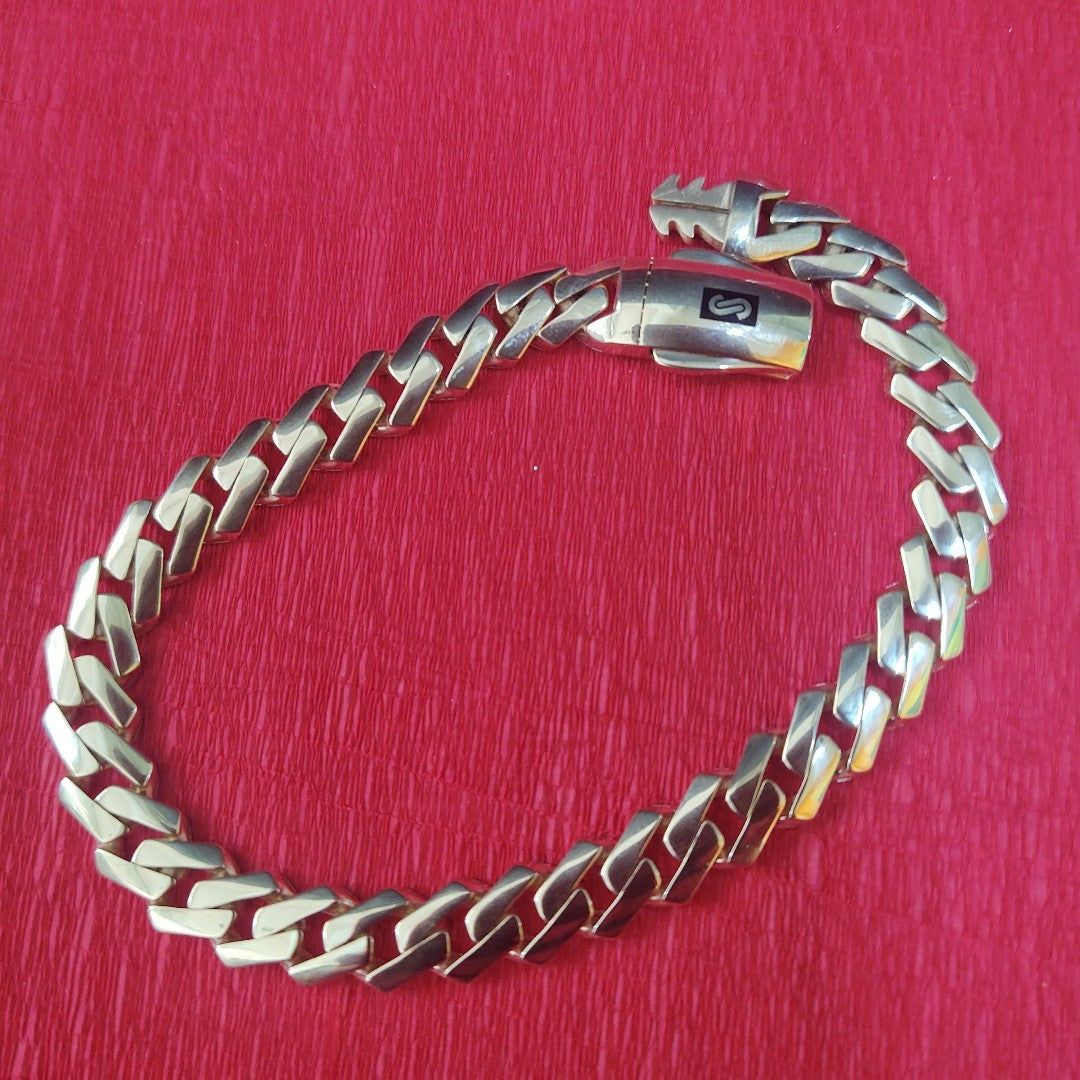 PULSERA CABALLERO MONACO ORO 14K 10.4 (NUEVO)