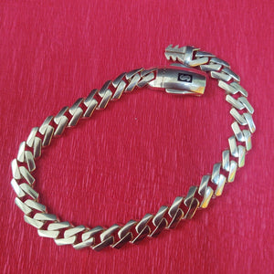 PULSERA CABALLERO MONACO ORO 14K 10.4 (NUEVO)